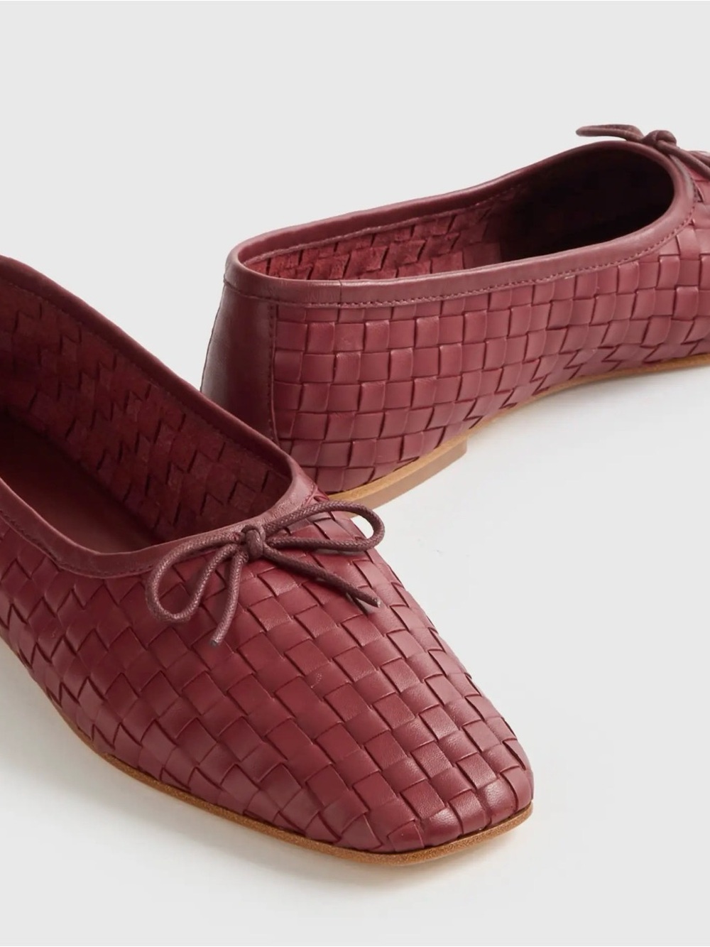 Quince Italian Leather Handwoven Ballet Flat - Picture 4 of 8